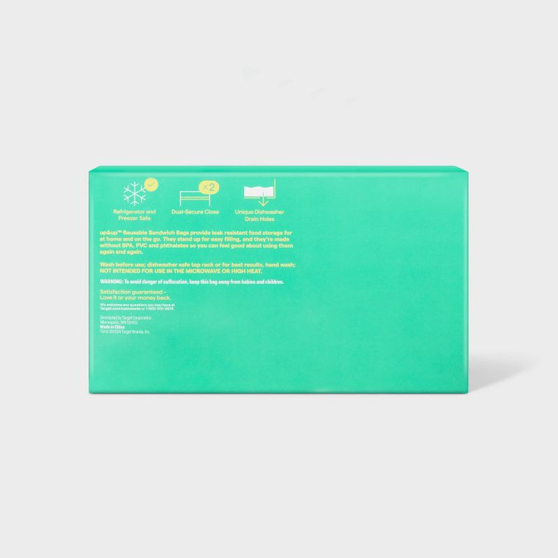 slide 3 of 5, Reusable Bag - Sandwich - 8pk - up&up™, 8 ct