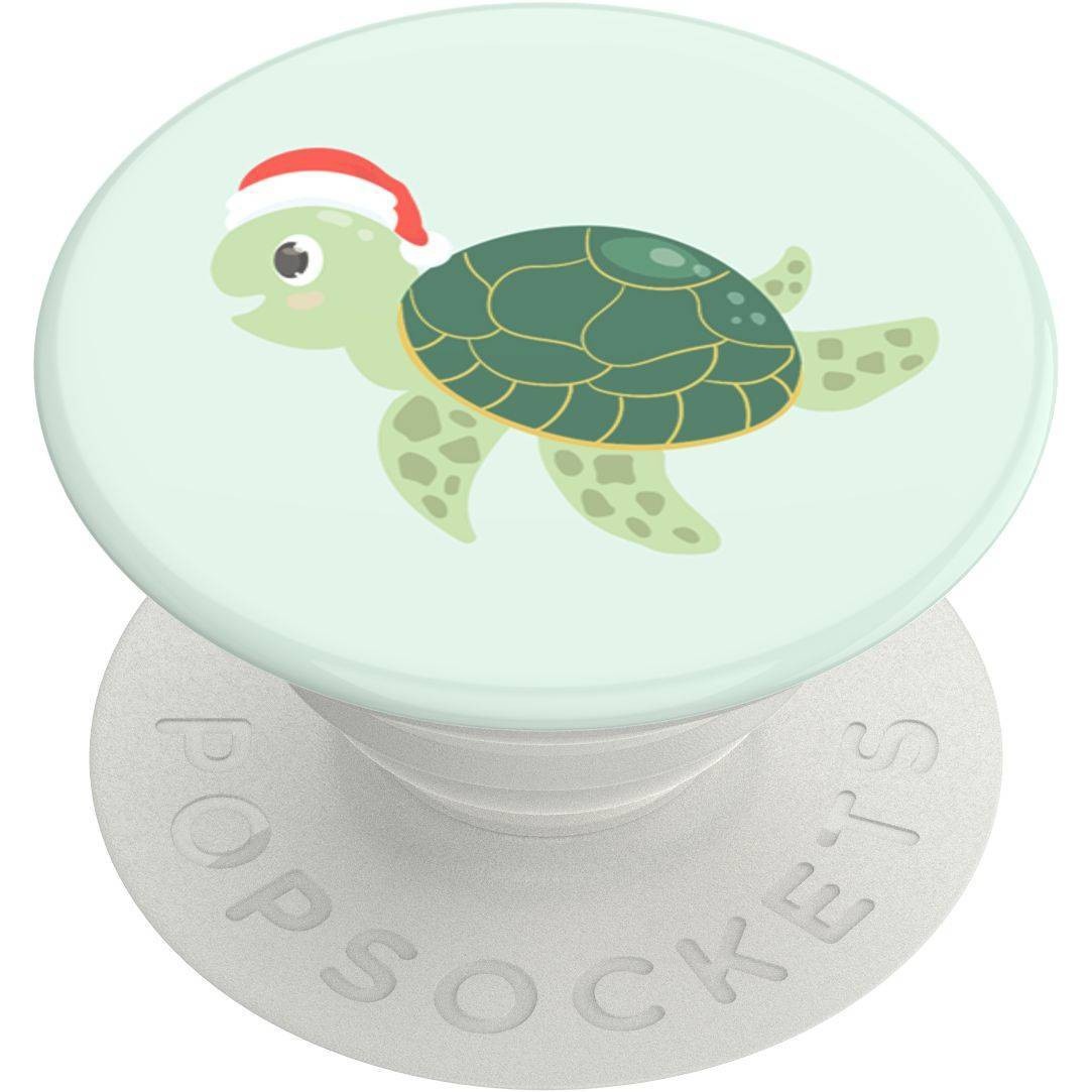 slide 1 of 5, PopSockets PopGrip Cell Phone Grip & Stand - Santa Turtle, 1 ct