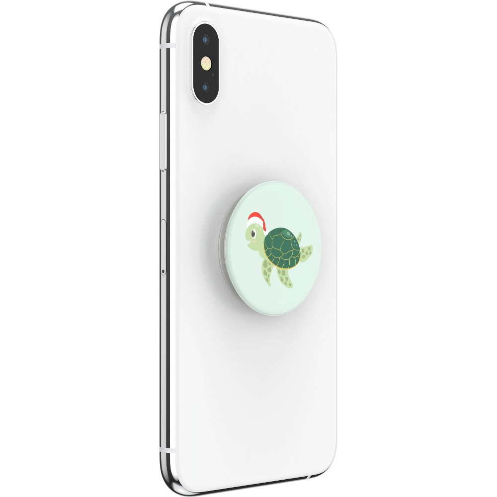 slide 4 of 5, PopSockets PopGrip Cell Phone Grip & Stand - Santa Turtle, 1 ct