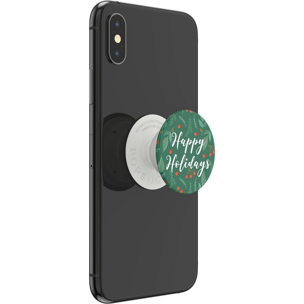 slide 5 of 5, PopSockets PopGrip Cell Phone Grip & Stand - Happy Holidays, 1 ct