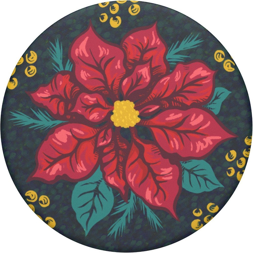 slide 3 of 5, PopSockets PopGrip Cell Phone Grip & Stand - Poinsettia, 1 ct