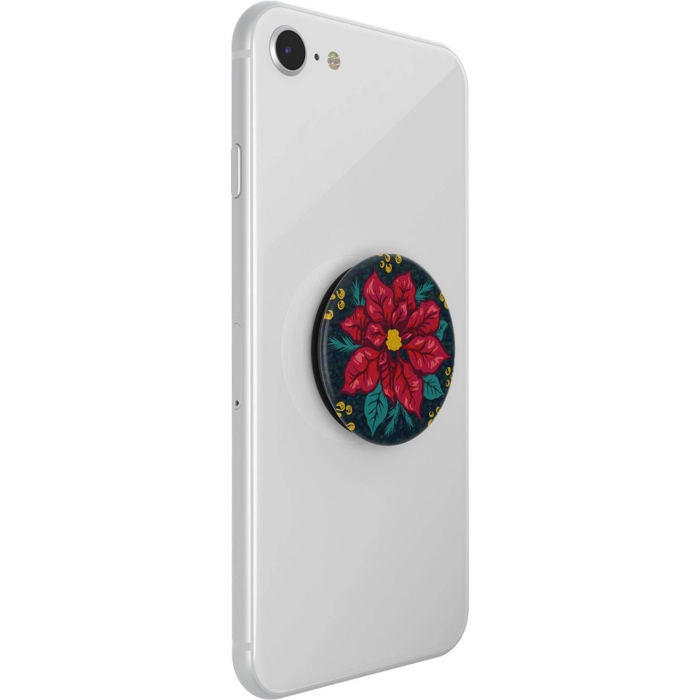 slide 4 of 5, PopSockets PopGrip Cell Phone Grip & Stand - Poinsettia, 1 ct