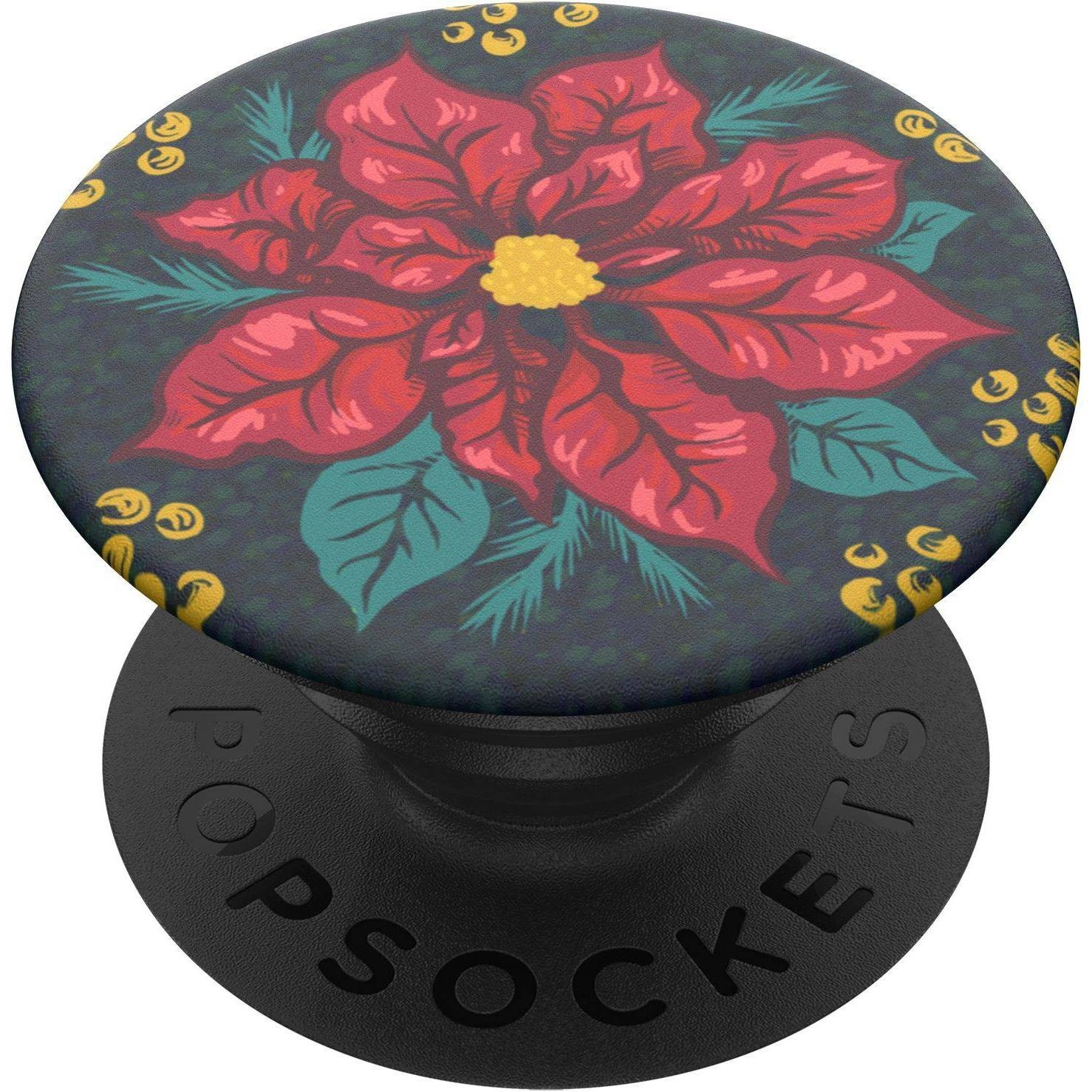 slide 1 of 5, PopSockets PopGrip Cell Phone Grip & Stand - Poinsettia, 1 ct