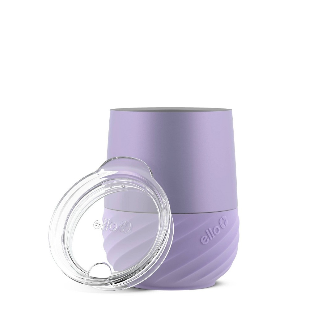 slide 3 of 4, Ello Clink Vacuum Insulated Stainless Steel Wine Tumbler with Silicone Boot and Lid - Lilac, 12 oz