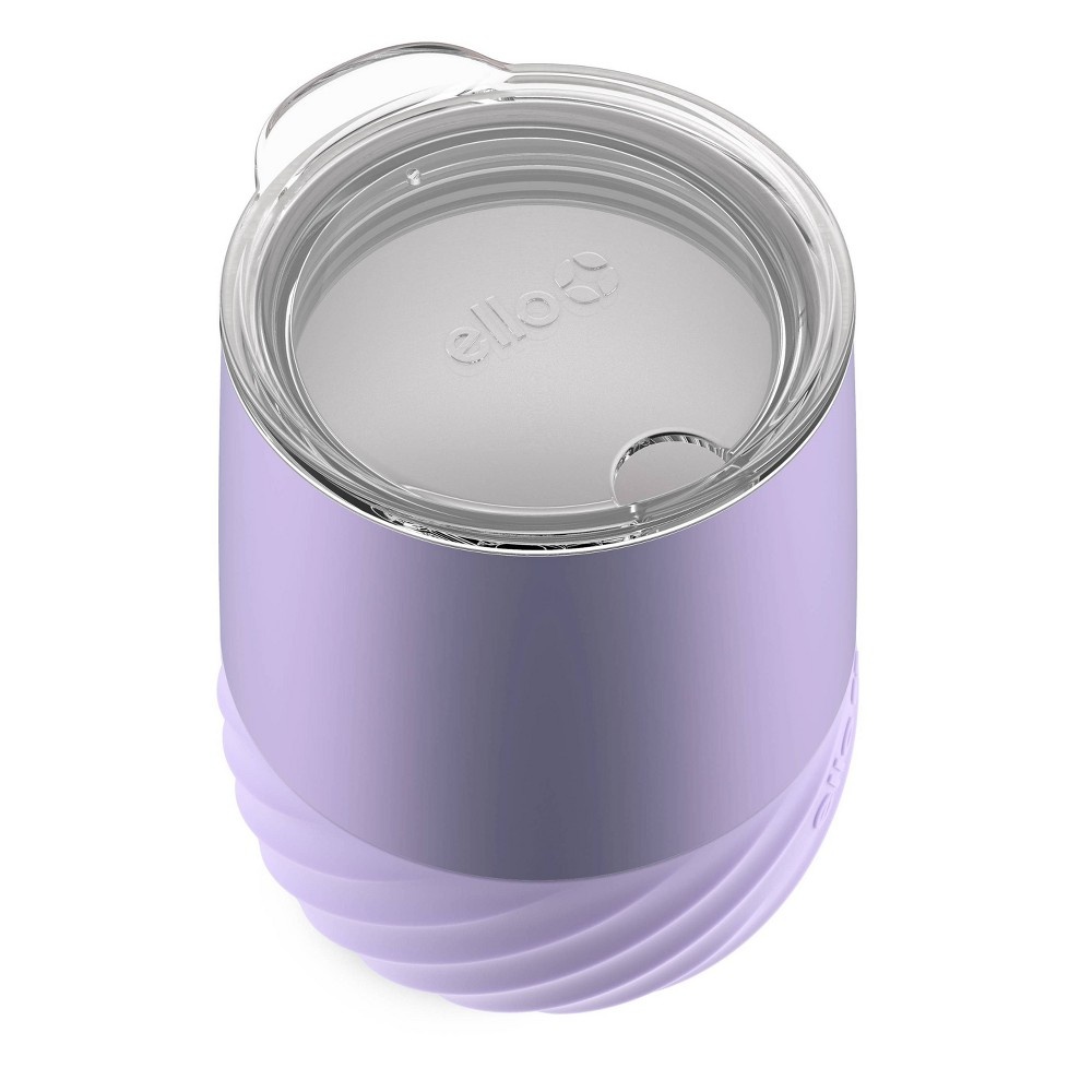 slide 4 of 4, Ello Clink Vacuum Insulated Stainless Steel Wine Tumbler with Silicone Boot and Lid - Lilac, 12 oz