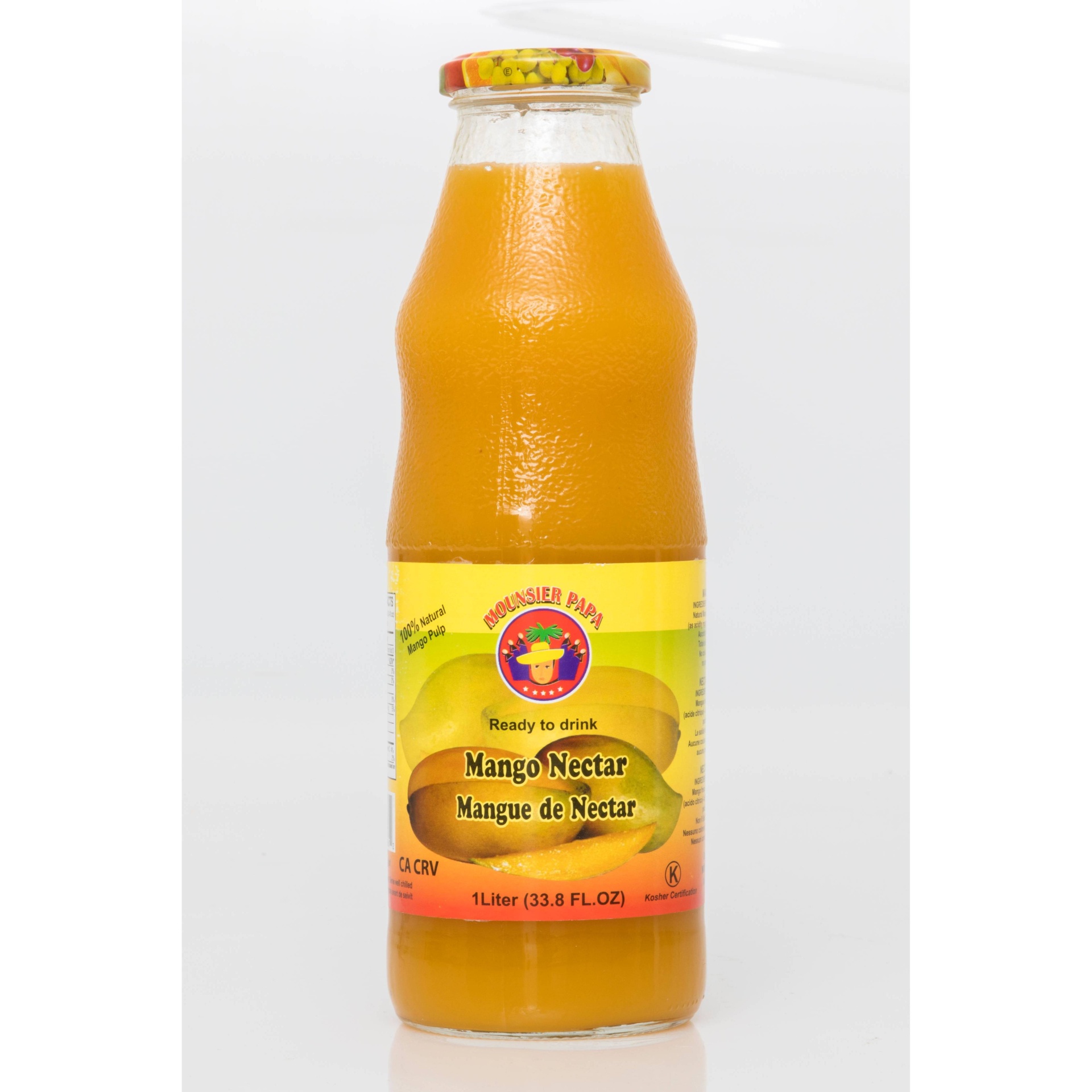 slide 1 of 1, Mounsier Papa Mango Nectar - 33.84 fl oz Glass Bottle, 33.84 fl oz