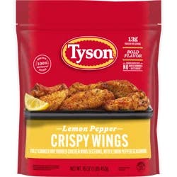 Tyson Lemon Pepper Crispy Wings, Fully Cooked