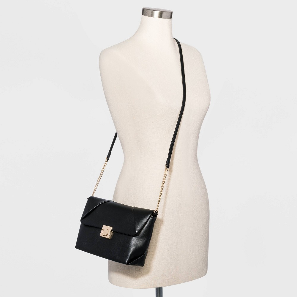 slide 2 of 4, Snap Closure Crossbody Bag - A New Day Black, 1 ct