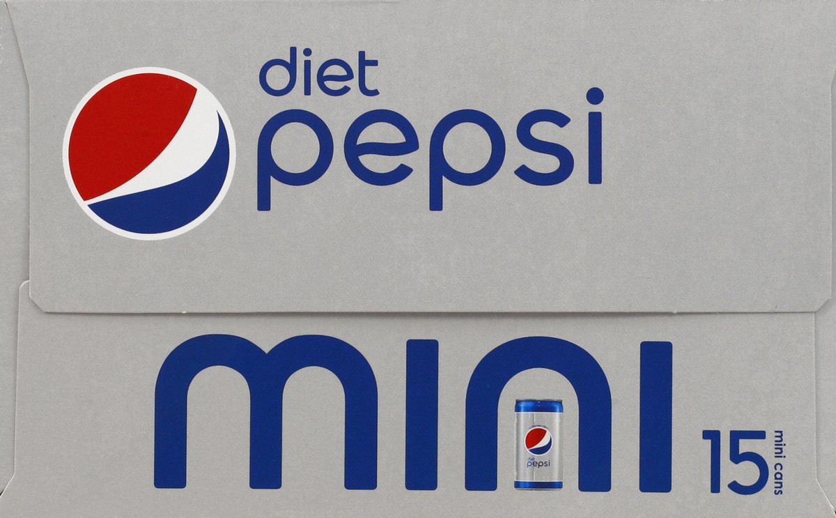 slide 6 of 6, Pepsi Diet Pepsi Mini-Cans - 15 ct; 7.5 fl oz, 15 ct; 7.5 fl oz