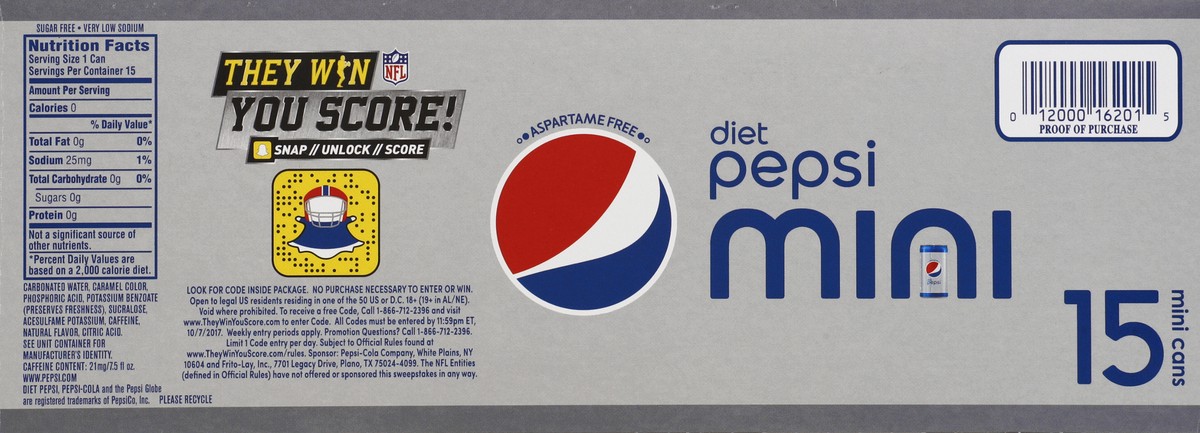 slide 5 of 6, Pepsi Diet Pepsi Mini-Cans - 15 ct; 7.5 fl oz, 15 ct; 7.5 fl oz