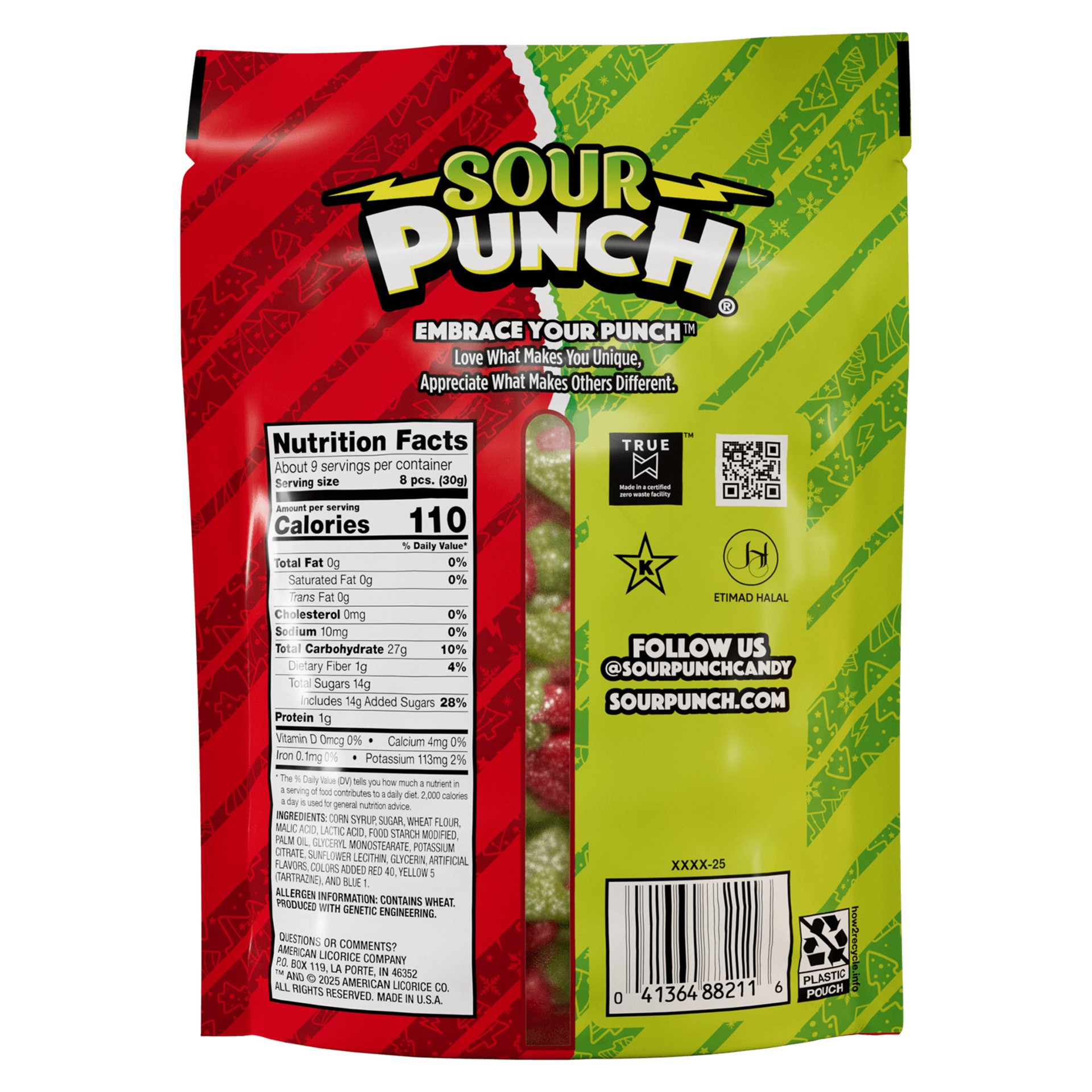slide 2 of 6, Sour Punch Trees Holiday Candy 9oz, 1 ct