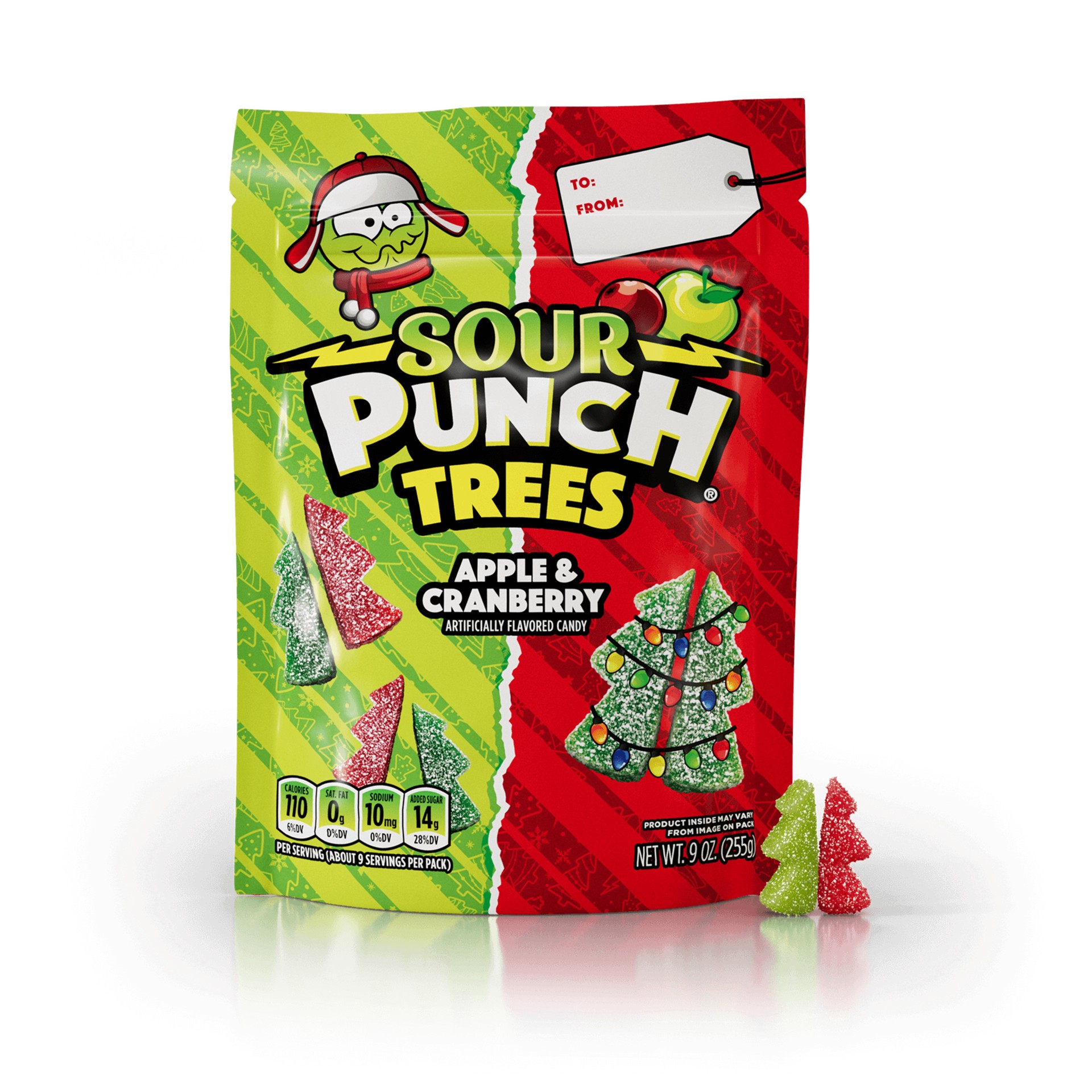 slide 4 of 6, Sour Punch Trees Holiday Candy 9oz, 1 ct