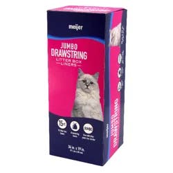 Meijer Drawstring Litter Box Liners, Jumbo