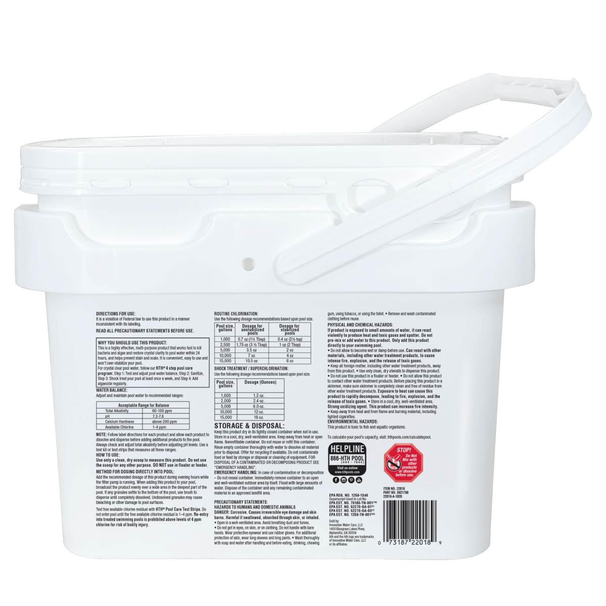 slide 4 of 5, HTH Pool Care Chlorine Granules Ultra, 18 lb