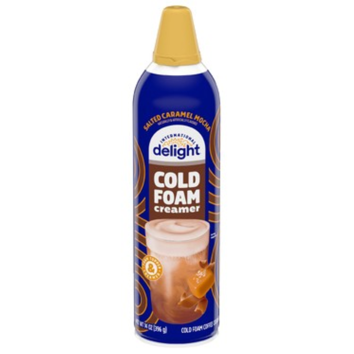 slide 1 of 9, International Delight Cold Foam Coffee Creamer, Salted Caramel Mocha, 14 OZ Can, 14 oz