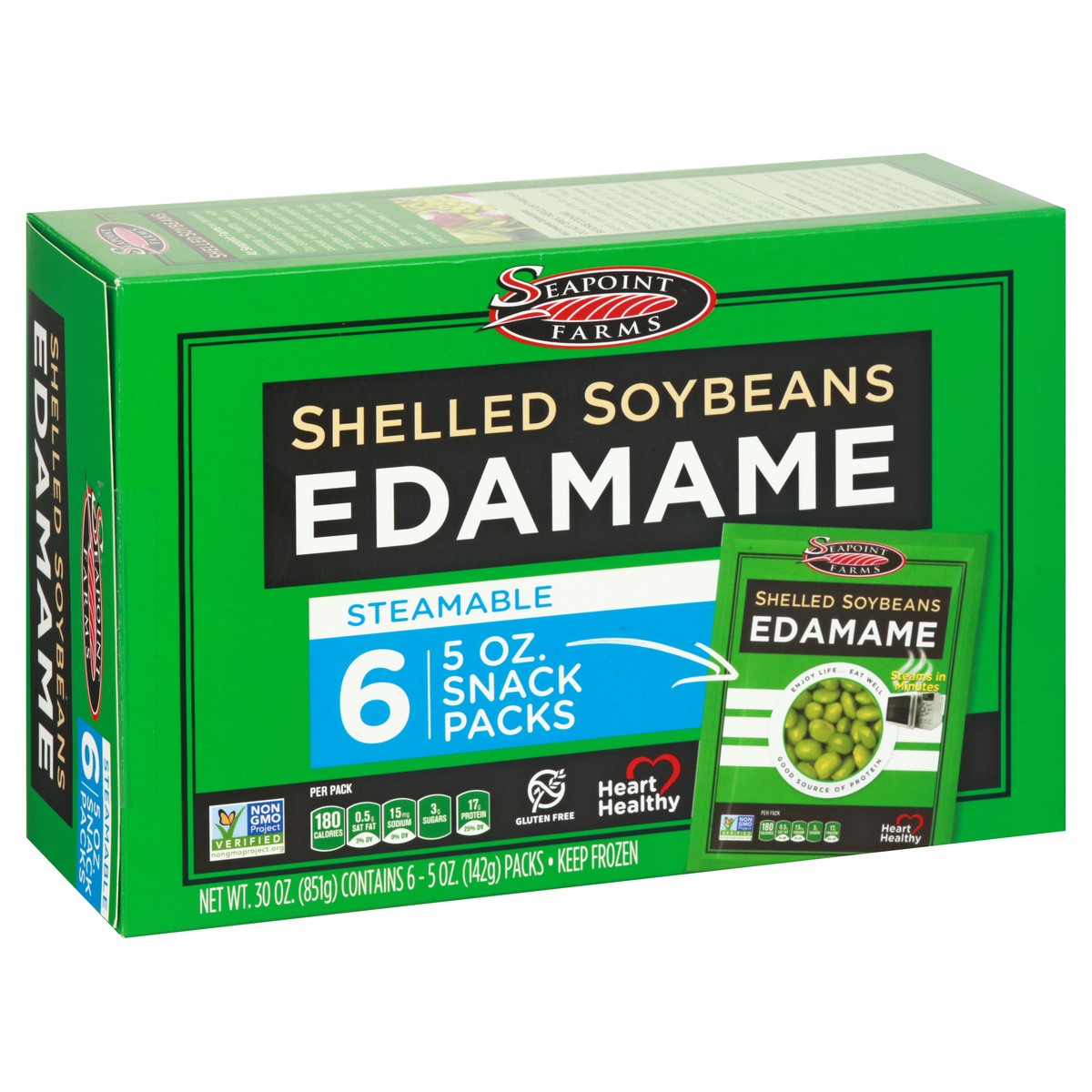 slide 7 of 10, Seapoint Farms Shelled Soybeans Edamam, 6 ct; 5 oz