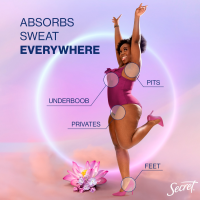 slide 6 of 29, Secret Whole Body Aluminum-Free Dry Feel Stick +Absorbs Sweat, Deodorant Stick for Women, Light & Fresh Scent, 2.4oz, 2.4 oz