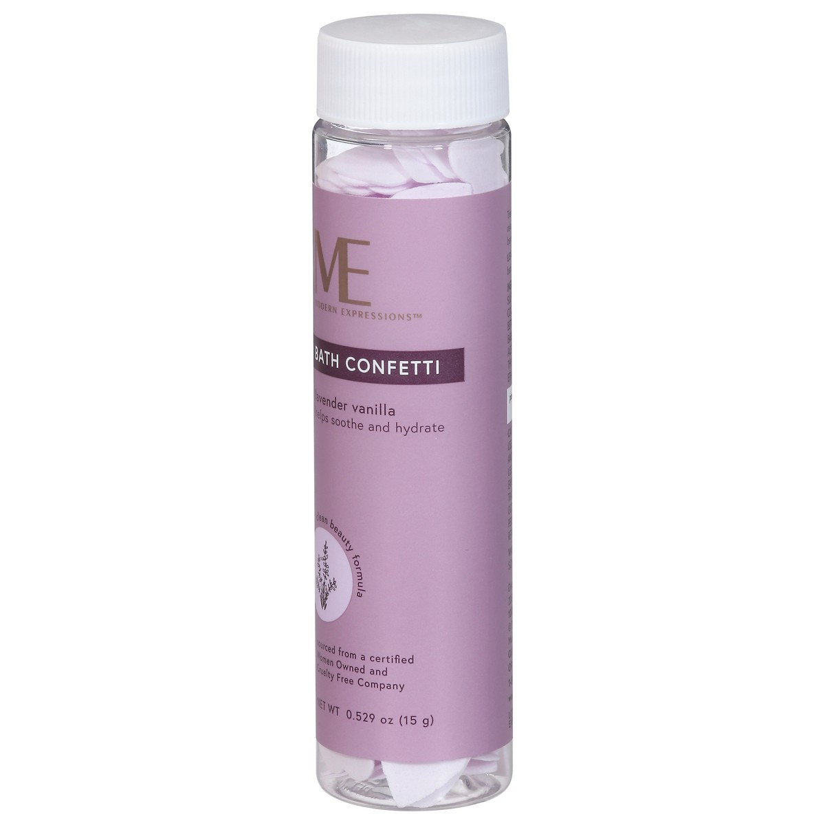 slide 2 of 9, Modern Expressions Lavender Vanilla Bath Confetti 0.529 oz, 0.53 oz