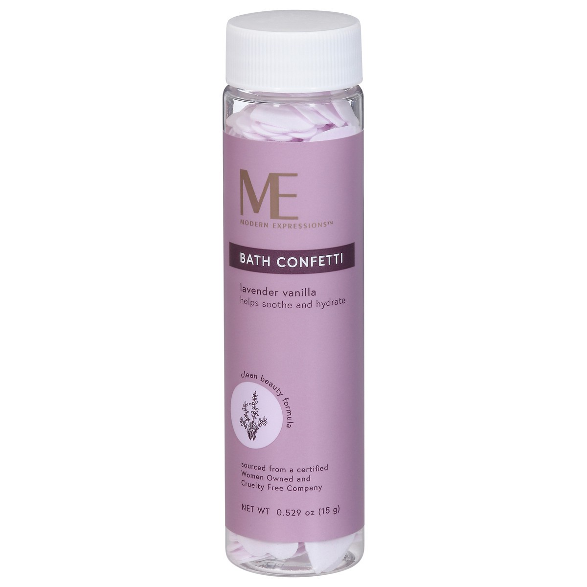 slide 1 of 9, Modern Expressions Lavender Vanilla Bath Confetti 0.529 oz, 0.53 oz