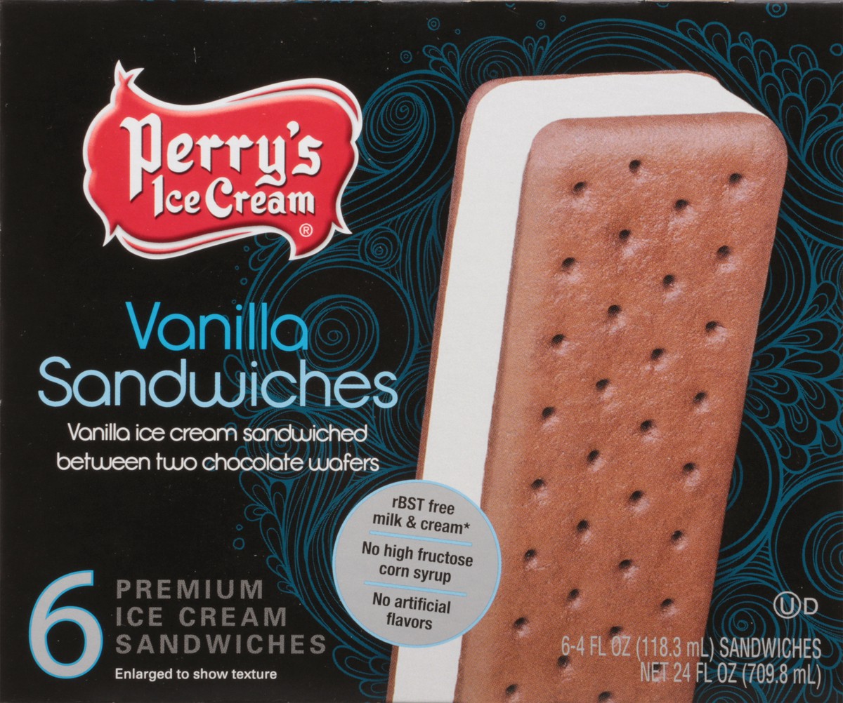 slide 9 of 10, Perry's Vanilla Ice Cream Sandwich, 4 oz