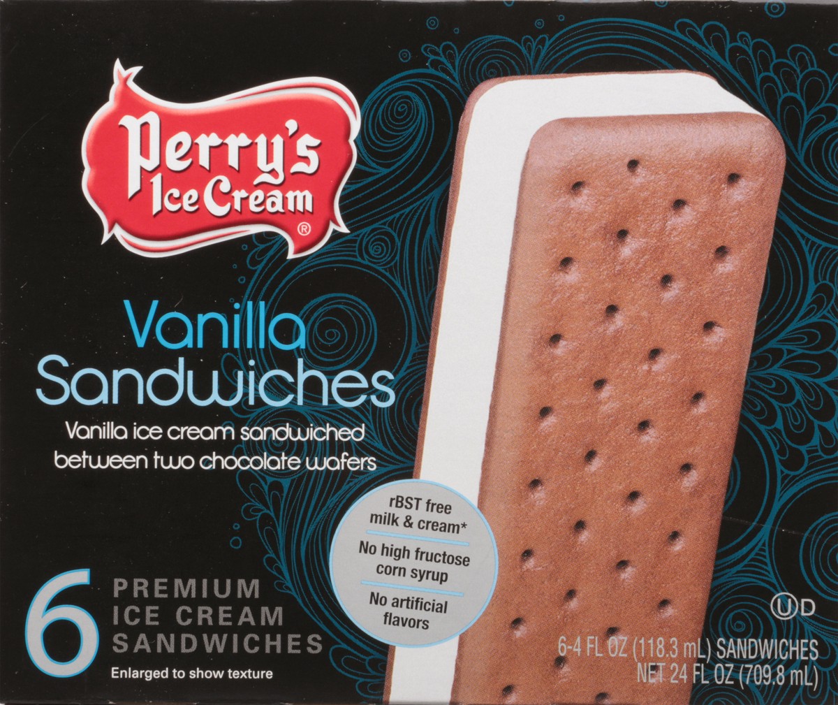 slide 10 of 10, Perry's Vanilla Ice Cream Sandwich, 4 oz