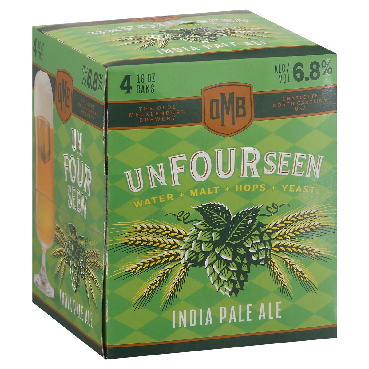 slide 6 of 9, The Olde Mecklenburg Brewery India Pale Ale UnFourSeen Beer 4 - 16 oz Cans, 4 ct