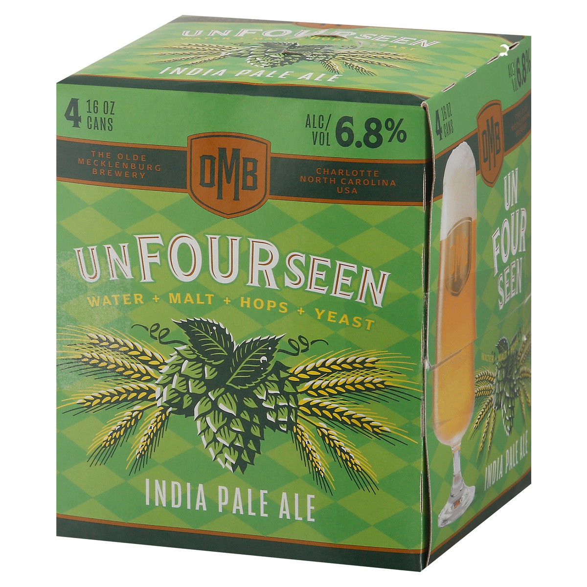 slide 3 of 9, The Olde Mecklenburg Brewery India Pale Ale UnFourSeen Beer 4 - 16 oz Cans, 4 ct