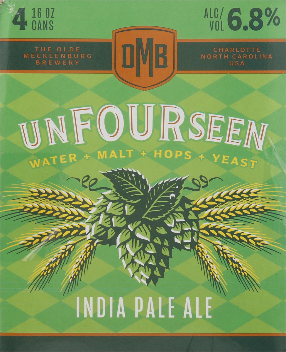 slide 4 of 9, The Olde Mecklenburg Brewery India Pale Ale UnFourSeen Beer 4 - 16 oz Cans, 4 ct