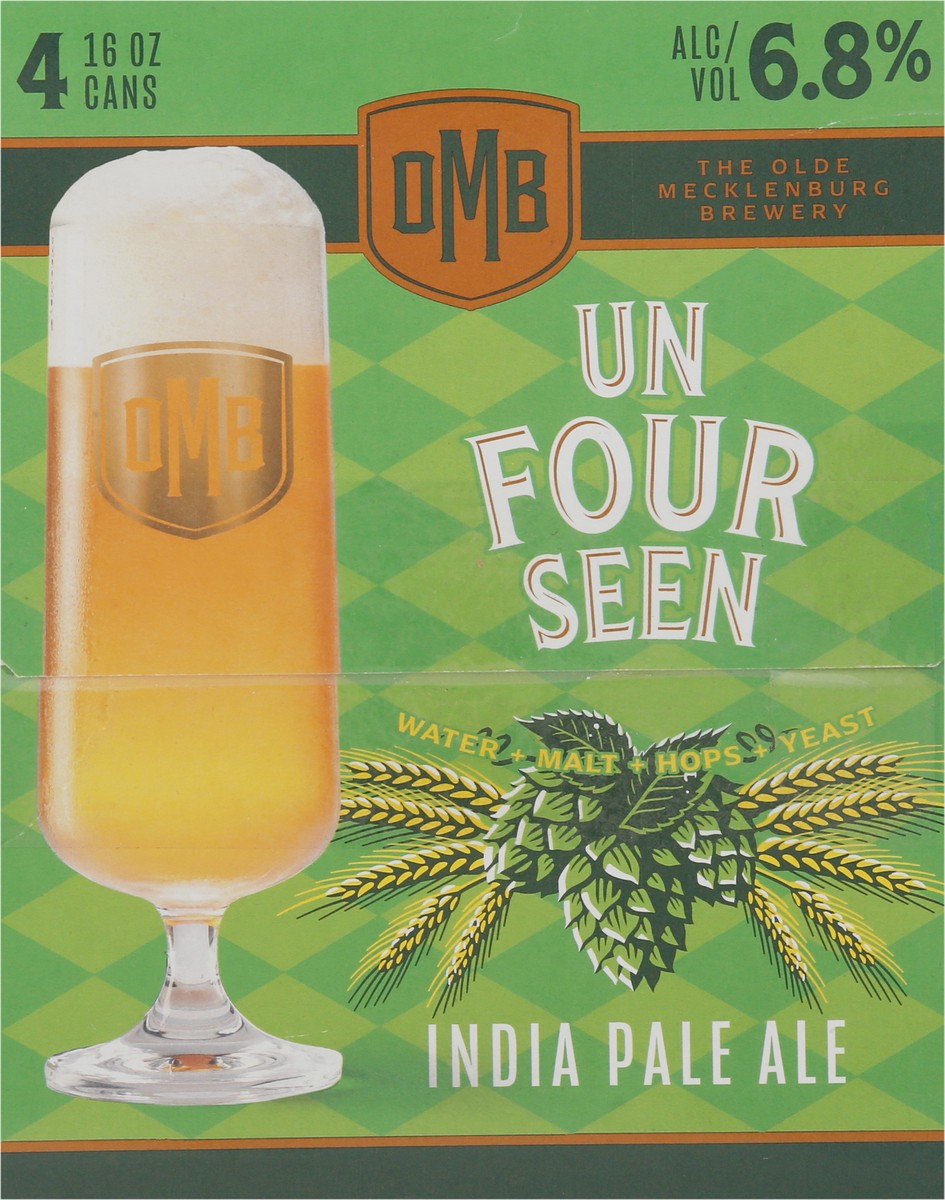 slide 9 of 9, The Olde Mecklenburg Brewery India Pale Ale UnFourSeen Beer 4 - 16 oz Cans, 4 ct