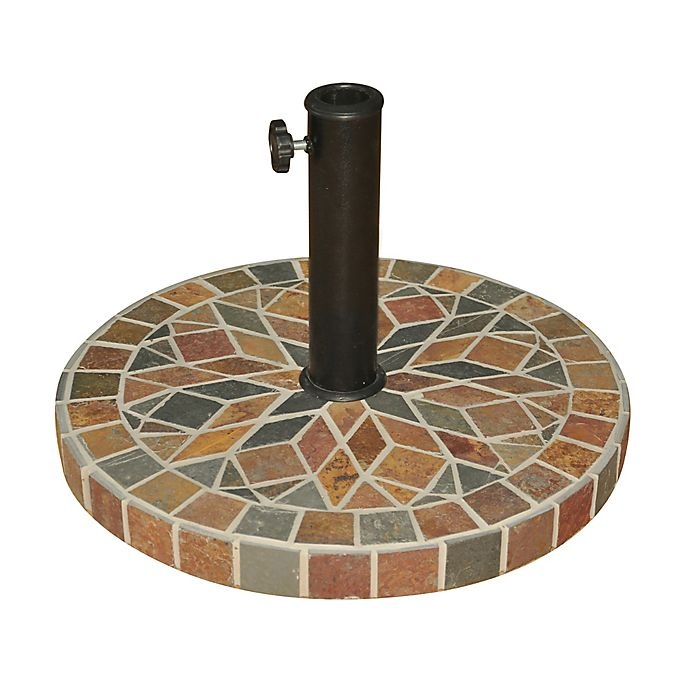 slide 1 of 1, Destination Summer Decorative Stone Umbrella Base - Bronze, 1 ct