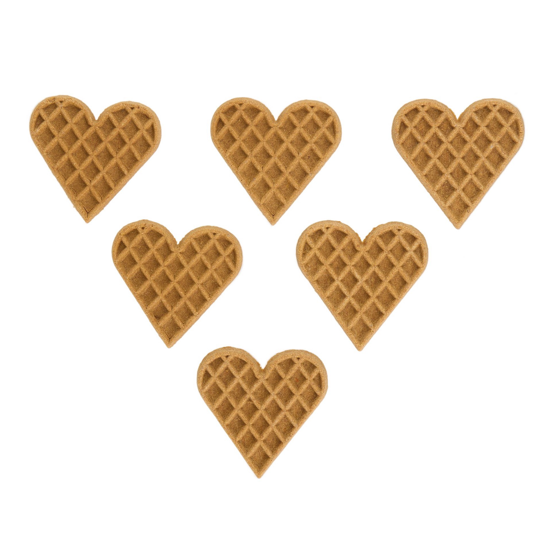 slide 1 of 1, Dentley's Rawhide-Free Heart Waffles 7 Count 5 OZ, 7 ct