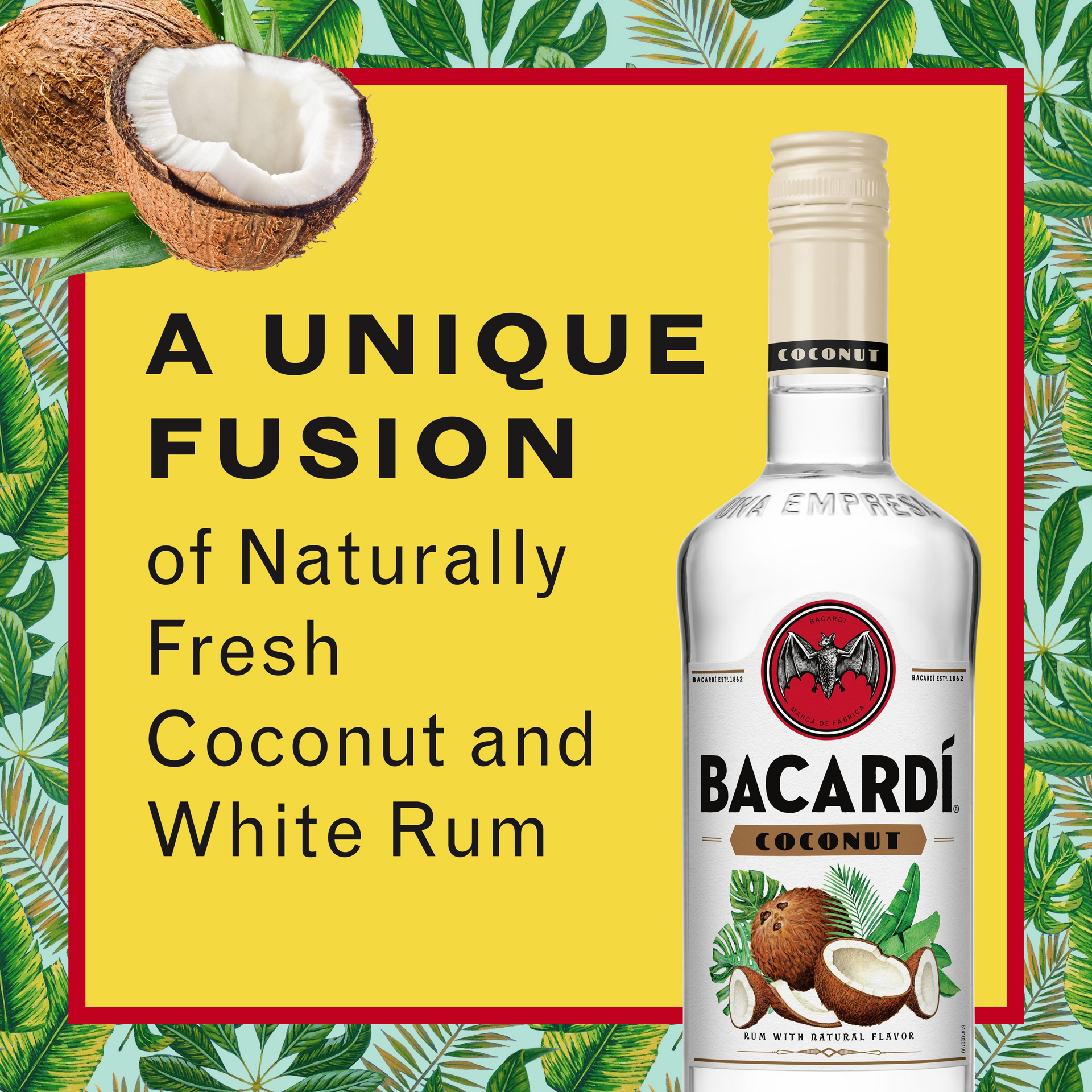 slide 2 of 5, Bacardí Bacardi Coconut Rum, Gluten Free 35% 75Cl/750Ml, 750 ml