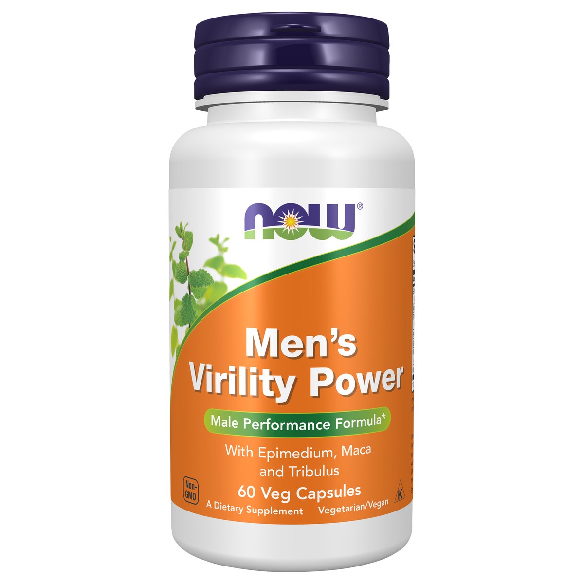 slide 1 of 4, NOW Men's Virility Power - 60 Veg Capsules, 60 ct