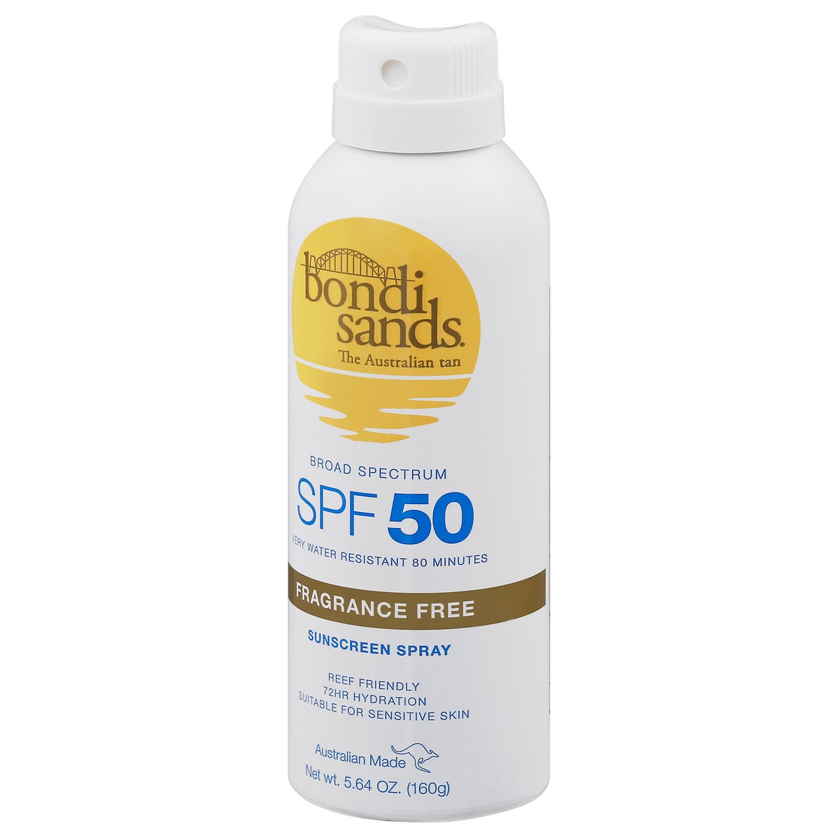 slide 9 of 10, Bondi Sands Fragrance Free Broad Spectrum SPF 50 Sunscreen Spray 5.64 oz Aerosol, 5.64 oz