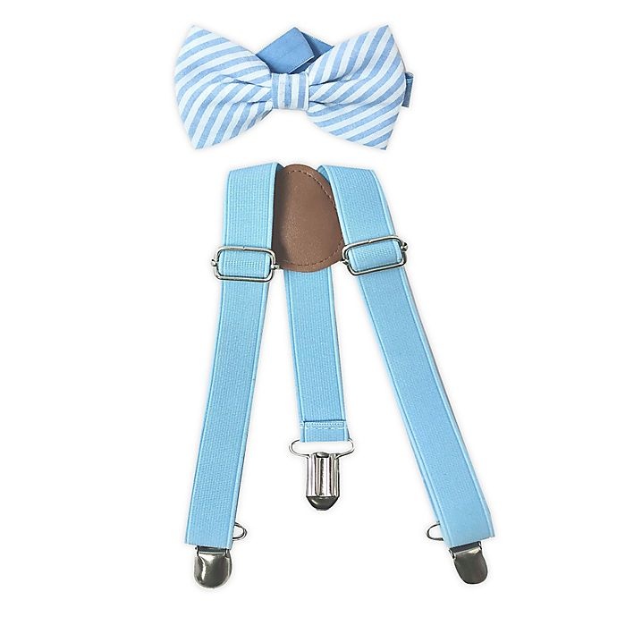 slide 1 of 1, Toby Fairy Newborn Suspender and Bow Tie Set - Blue, 2 ct