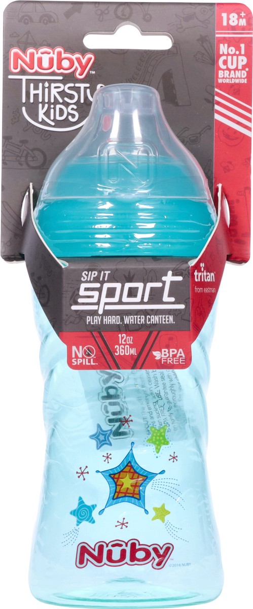slide 7 of 9, Nuby 12m+ 12 Ounce Thirsty Kids Sip It Sport Sippy Cup 1 ea, 1 ct