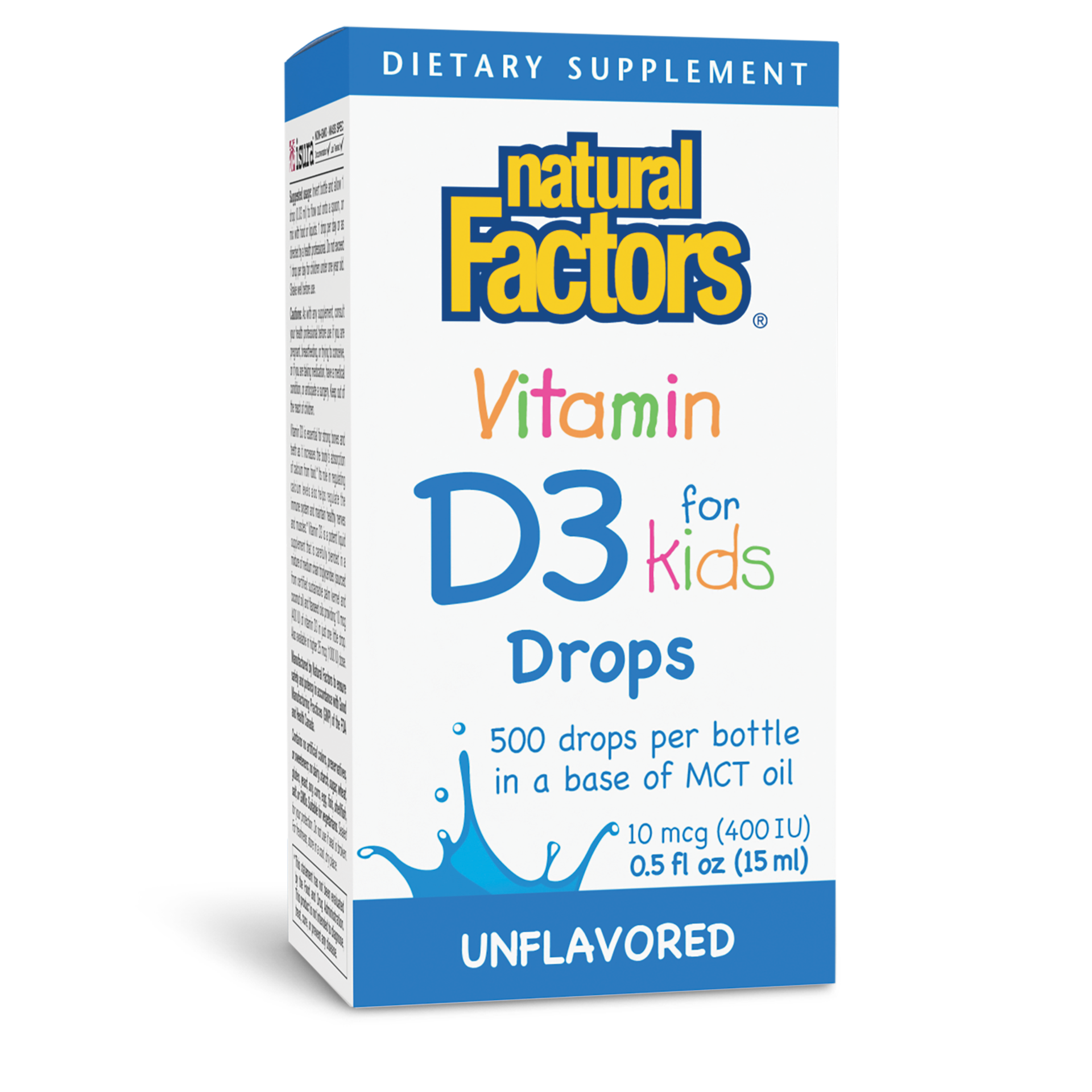 slide 1 of 2, Natural Factors Vitamin D3 Drops for Kids, 58 g