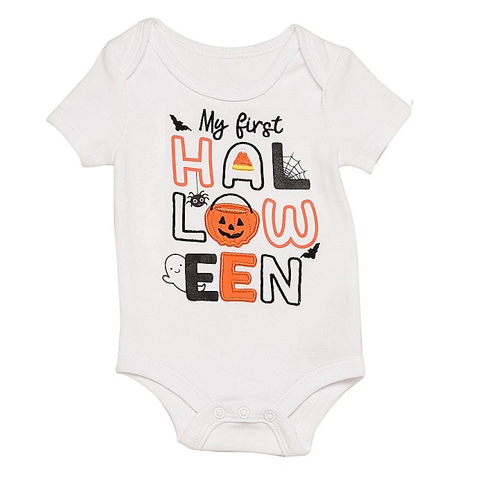 slide 1 of 1, Baby Starters BWA Newborn My First Halloween Bodysuit - White'', 1 ct