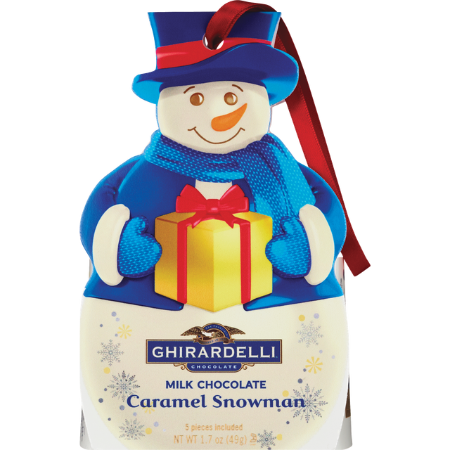 slide 1 of 1, Ghirardelli Milk Chocolate Caramel Snowmen Chocolate Pieces, 1.7 oz