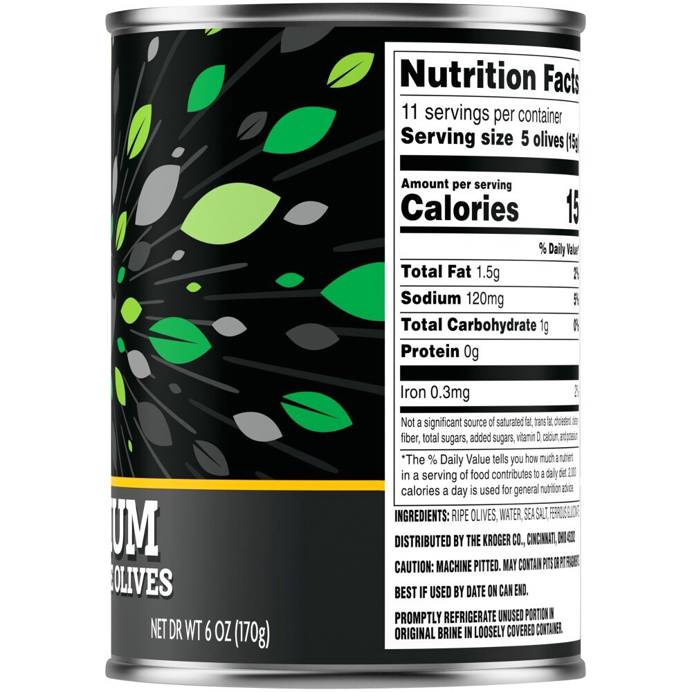 slide 2 of 4, Kroger Medium Pitted Ripe Black Olives, 6 oz