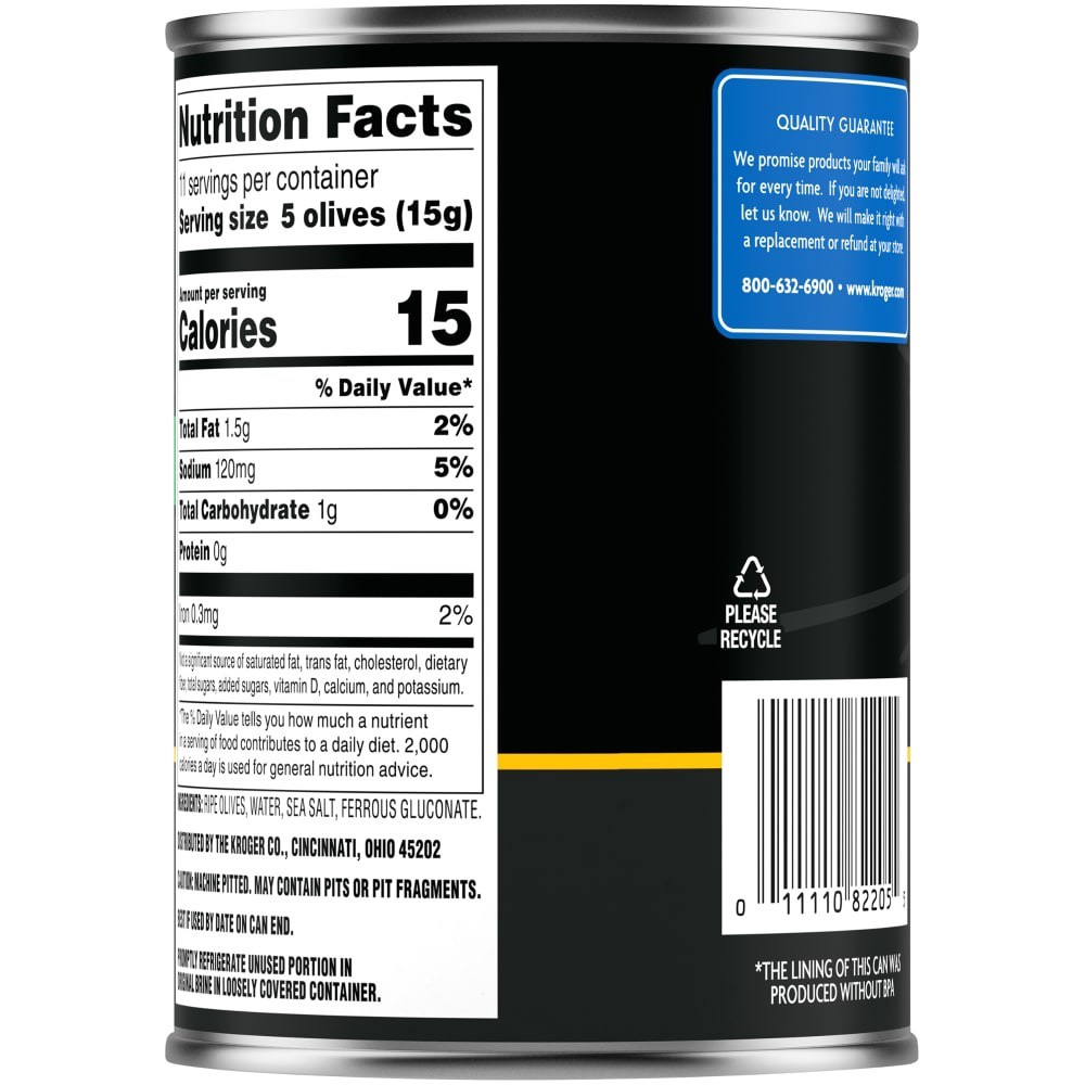 slide 4 of 4, Kroger Medium Pitted Ripe Black Olives, 6 oz