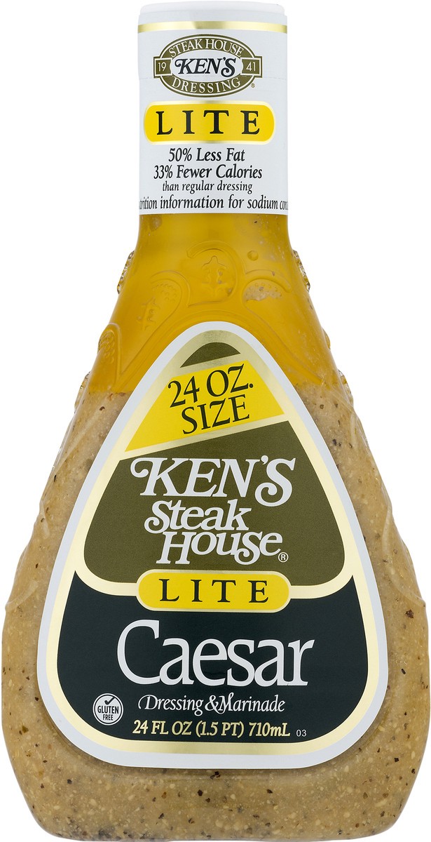 slide 11 of 12, Ken's Steak House Lite Caesar Salad Dressing & Marinade 24 fl oz, 24 fl oz