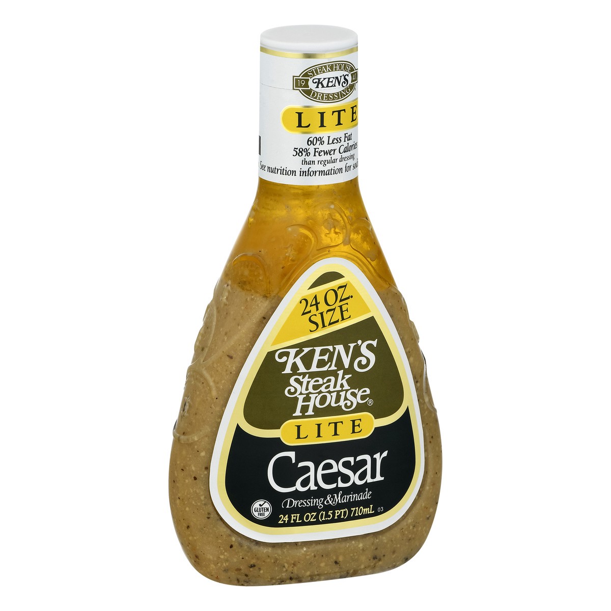 slide 10 of 12, Ken's Steak House Lite Caesar Salad Dressing & Marinade 24 fl oz, 24 fl oz