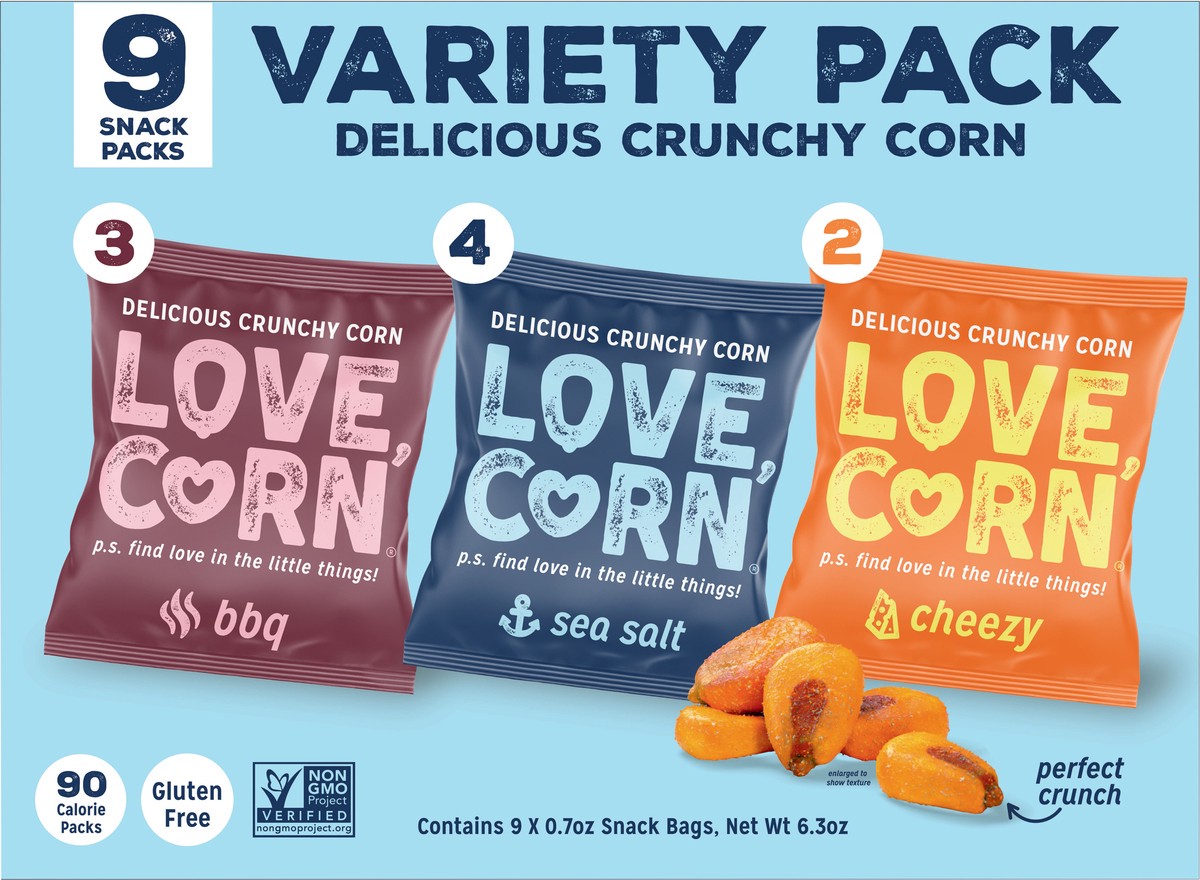 slide 3 of 6, LOVE CORN Variety Pack 9CT, 9 ct
