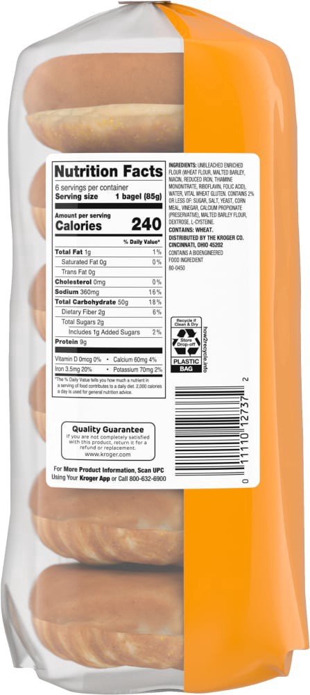 slide 2 of 2, Smart Way Plain Bagels, 6 ct