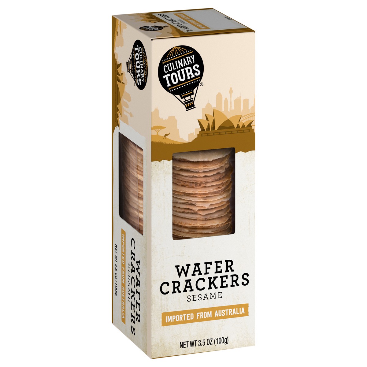 slide 4 of 4, Culinary Tours Sesame Wafer Crackers 3.5 oz, 3.5 oz