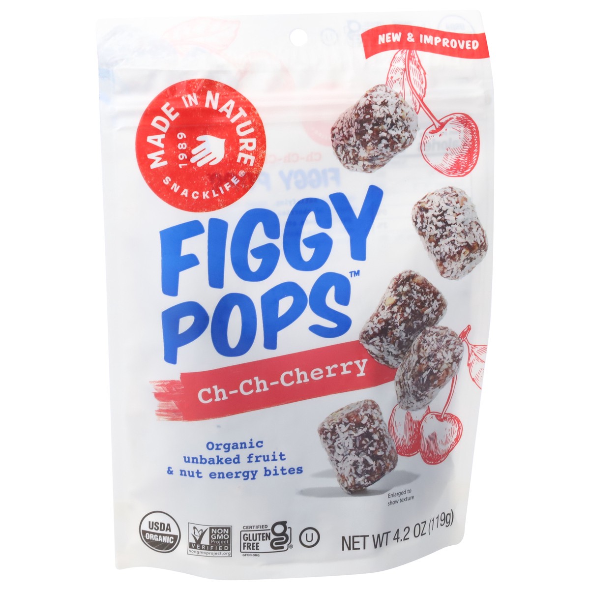 slide 2 of 9, Made in Nature Figgy Pops Unbaked Fruit & Nut Ch-Ch-Cherry Energy Bites 4.2 oz, 4.2 oz
