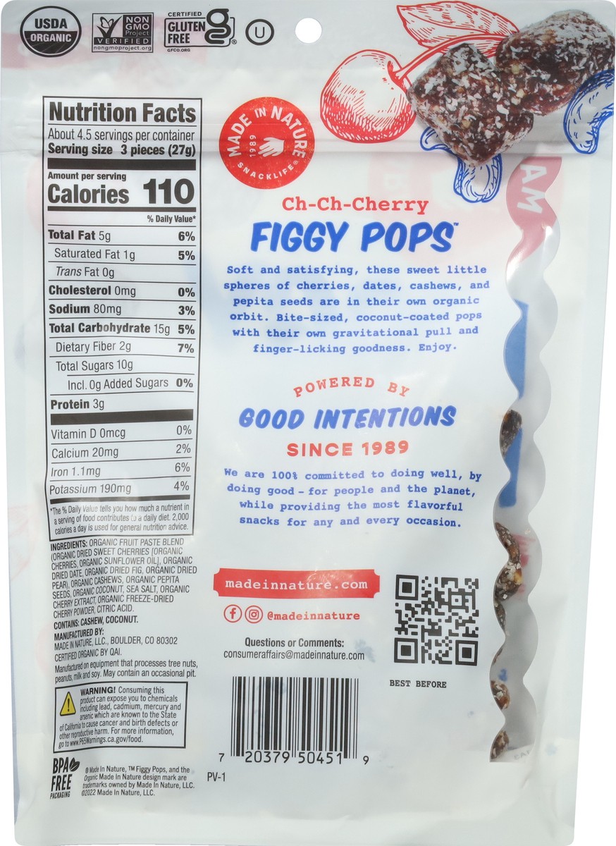 slide 5 of 9, Made in Nature Figgy Pops Unbaked Fruit & Nut Ch-Ch-Cherry Energy Bites 4.2 oz, 4.2 oz