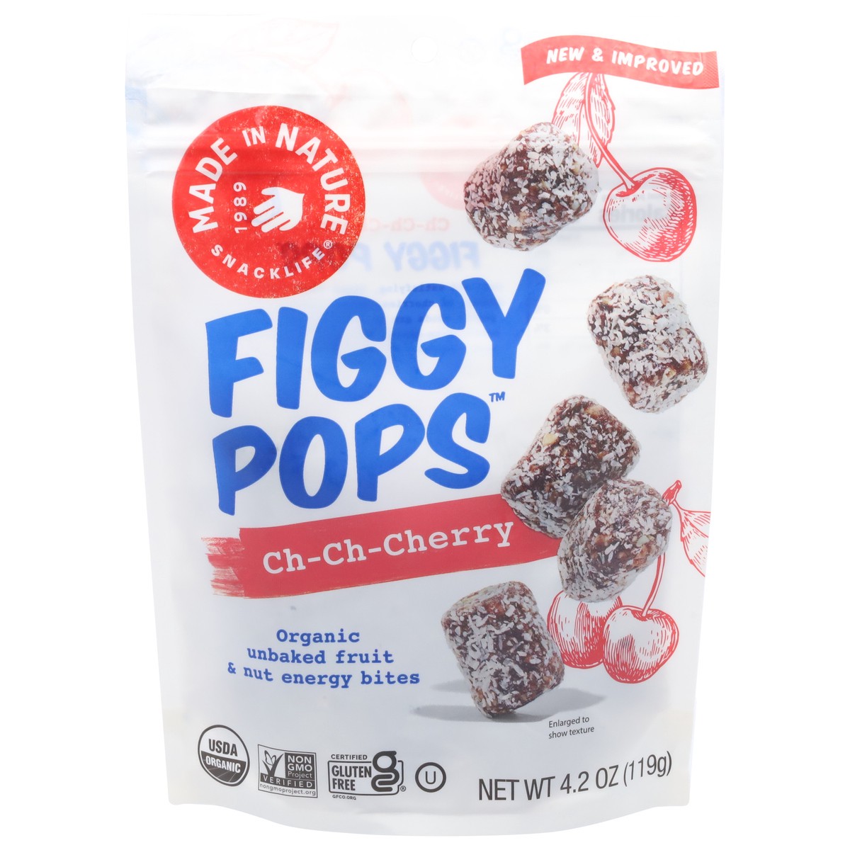 slide 1 of 9, Made in Nature Figgy Pops Unbaked Fruit & Nut Ch-Ch-Cherry Energy Bites 4.2 oz, 4.2 oz