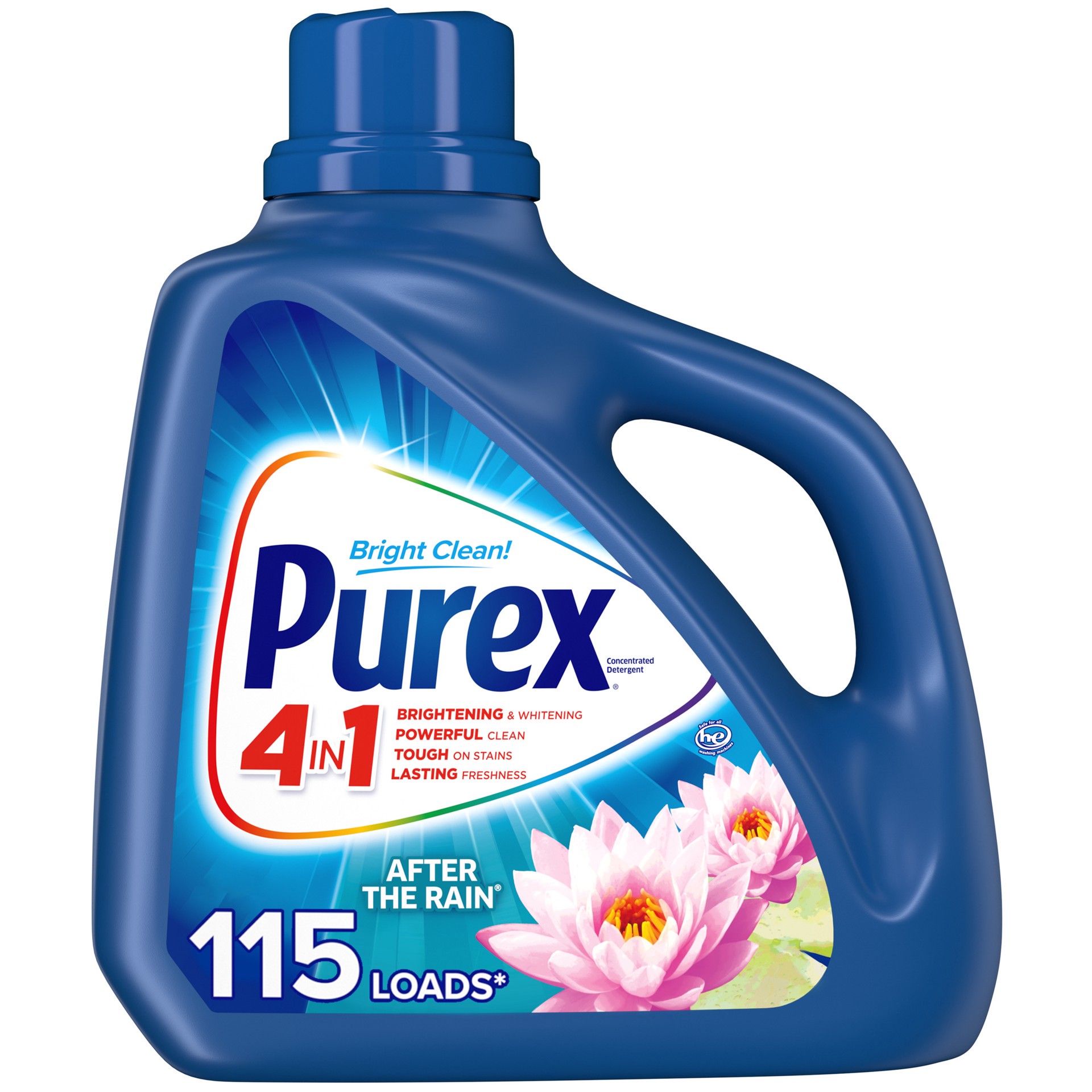 slide 1 of 3, Purex Liquid Laundry Detergent, After the Rain, 150 Fluid Ounces, 115 Loads, 150 fl oz